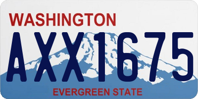 WA license plate AXX1675