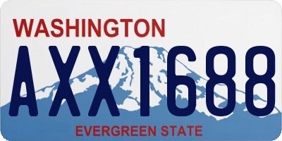 WA license plate AXX1688