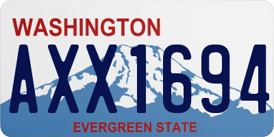 WA license plate AXX1694
