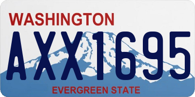 WA license plate AXX1695