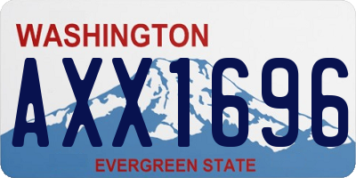 WA license plate AXX1696