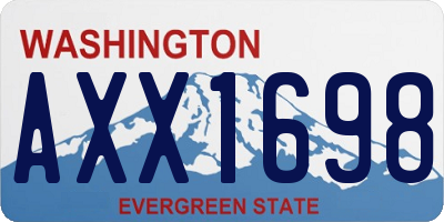 WA license plate AXX1698