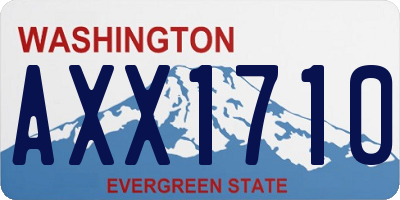 WA license plate AXX1710