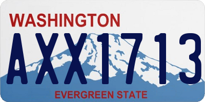 WA license plate AXX1713