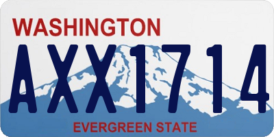 WA license plate AXX1714