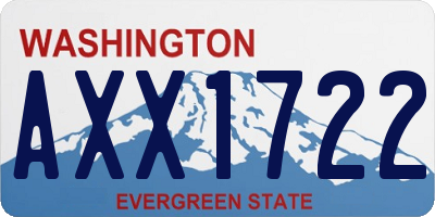 WA license plate AXX1722