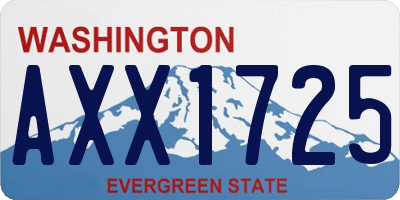 WA license plate AXX1725