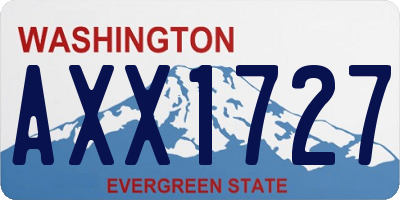 WA license plate AXX1727