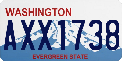 WA license plate AXX1738
