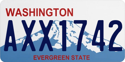 WA license plate AXX1742