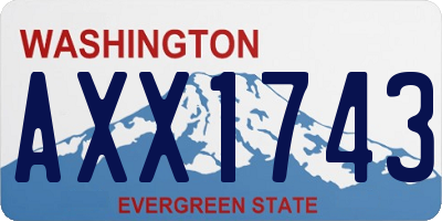 WA license plate AXX1743