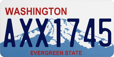 WA license plate AXX1745