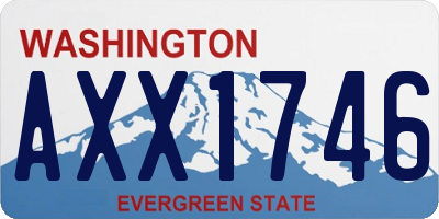WA license plate AXX1746