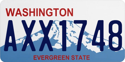 WA license plate AXX1748
