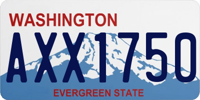 WA license plate AXX1750