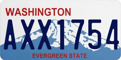 WA license plate AXX1754