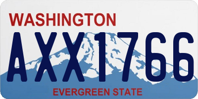 WA license plate AXX1766