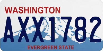WA license plate AXX1782