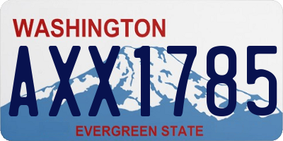 WA license plate AXX1785