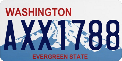 WA license plate AXX1788