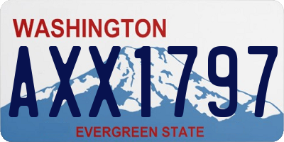 WA license plate AXX1797