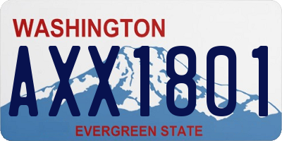 WA license plate AXX1801