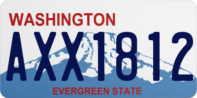 WA license plate AXX1812
