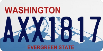 WA license plate AXX1817