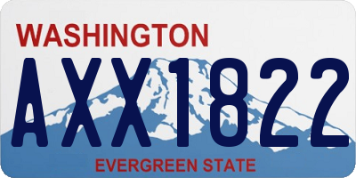 WA license plate AXX1822