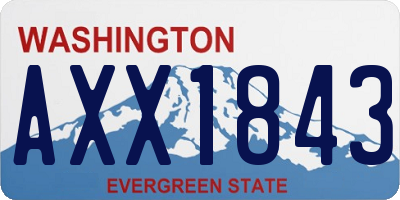 WA license plate AXX1843