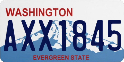 WA license plate AXX1845