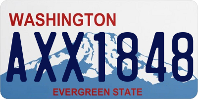 WA license plate AXX1848