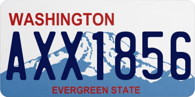 WA license plate AXX1856