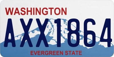 WA license plate AXX1864