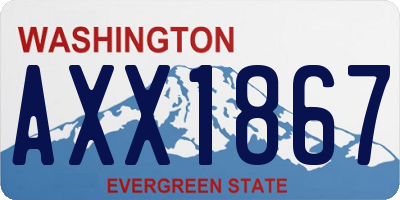WA license plate AXX1867