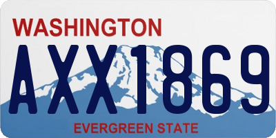 WA license plate AXX1869