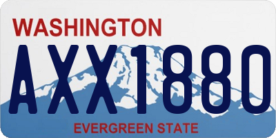WA license plate AXX1880