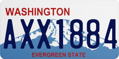 WA license plate AXX1884