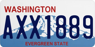 WA license plate AXX1889
