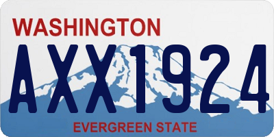 WA license plate AXX1924
