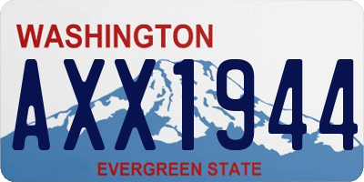 WA license plate AXX1944