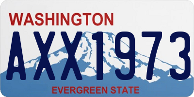 WA license plate AXX1973