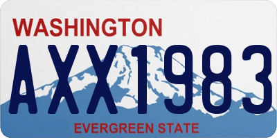 WA license plate AXX1983