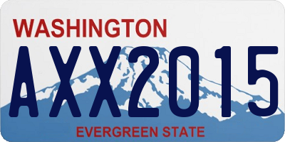 WA license plate AXX2015