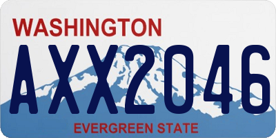 WA license plate AXX2046