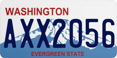 WA license plate AXX2056