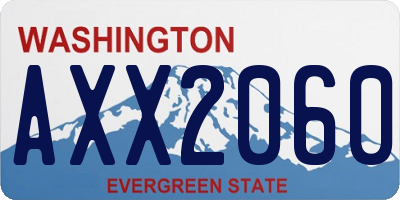 WA license plate AXX2060