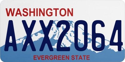 WA license plate AXX2064