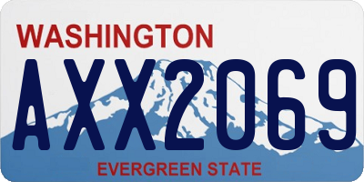 WA license plate AXX2069