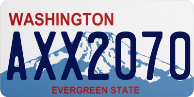 WA license plate AXX2070